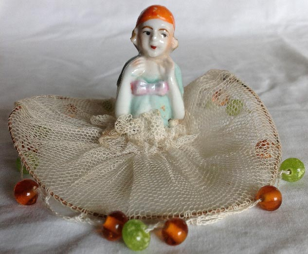 circa 1920's-30's Art Deco period porcelain half doll